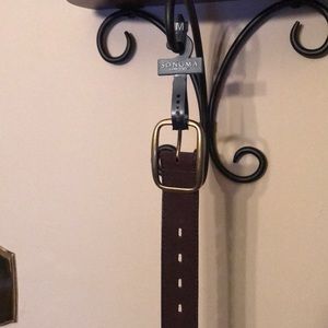 Sonoma brown suede leather belt women’s medium